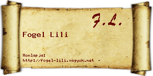Fogel Lili névjegykártya