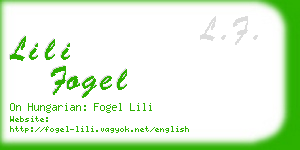 lili fogel business card